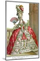 French Court Dress with Wide Panniers, 1778-Claude Louis Desrais-Mounted Giclee Print