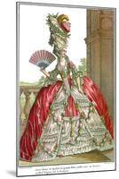 French Court Dress with Wide Panniers, 1778-Claude Louis Desrais-Mounted Giclee Print