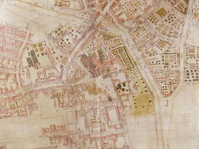 Detail of a Map of Paris Showing the Summit of Montagne Sainte-Genevieve, 1664