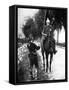 French Dragoon, Delivering Passport to Alert Belgian Picket, First World War, 1914-null-Framed Stretched Canvas