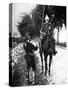 French Dragoon, Delivering Passport to Alert Belgian Picket, First World War, 1914-null-Stretched Canvas