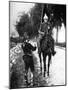 French Dragoon, Delivering Passport to Alert Belgian Picket, First World War, 1914-null-Mounted Giclee Print