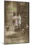 French Easter Card, Showing Children Finding Eggs-null-Mounted Photographic Print