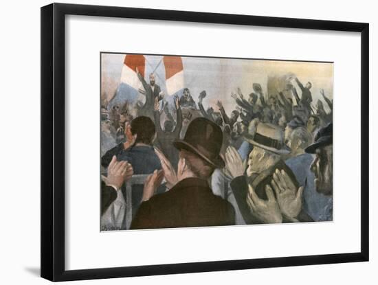 French Election Meeting-L Braun-Framed Art Print