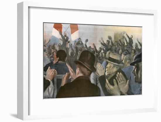 French Election Meeting-L Braun-Framed Art Print