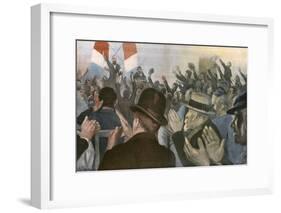 French Election Meeting-L Braun-Framed Art Print