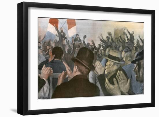 French Election Meeting-L Braun-Framed Art Print