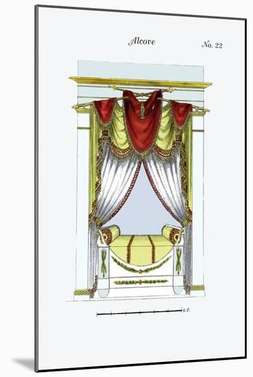 French Empire Alcove Bed No. 22-null-Mounted Art Print