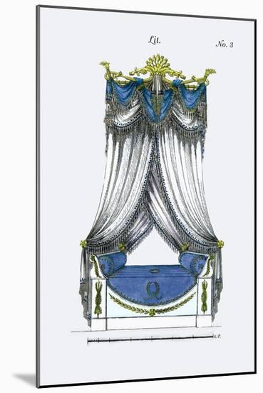 French Empire Bed No. 3-null-Mounted Art Print