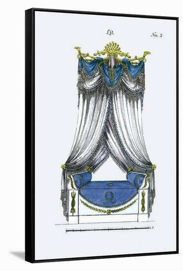 French Empire Bed No. 3-null-Framed Stretched Canvas