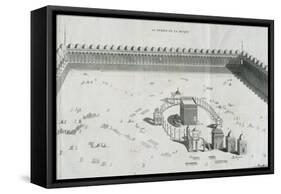 French Engraving of the Temple of Mecca-null-Framed Stretched Canvas