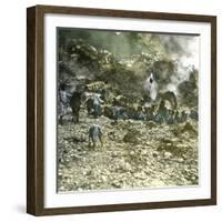 French Expedition into the Crater of the Wajand Volcano (Island of Java, Indonesia), around 1900-Leon, Levy et Fils-Framed Photographic Print