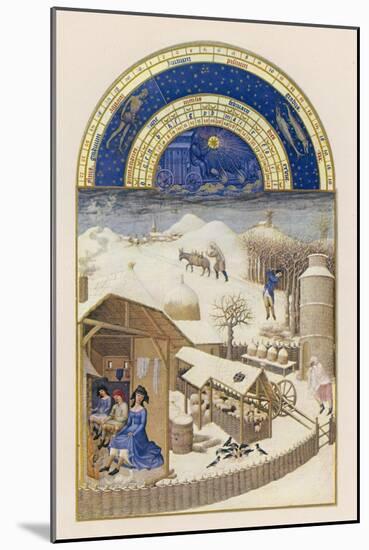 French Farm in Winter-Pol De Limbourg-Mounted Art Print