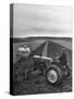 French Farmer Georges Raoul Fremond Trying Out His New Massey-Harris Tractor Obtained Through Eca-null-Stretched Canvas