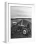 French Farmer Georges Raoul Fremond Trying Out His New Massey-Harris Tractor Obtained Through Eca-null-Framed Photographic Print