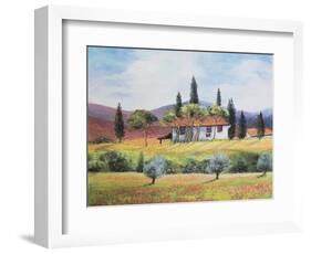 French farmland,  pastel-Margo Starkey-Framed Giclee Print