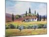 French farmland,  pastel-Margo Starkey-Mounted Giclee Print