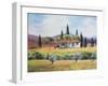 French farmland,  pastel-Margo Starkey-Framed Giclee Print