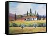 French farmland,  pastel-Margo Starkey-Framed Stretched Canvas