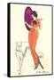 French Fashion, Borzoi-null-Framed Stretched Canvas