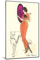 French Fashion, Borzoi-null-Mounted Art Print