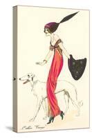 French Fashion, Borzoi-null-Stretched Canvas