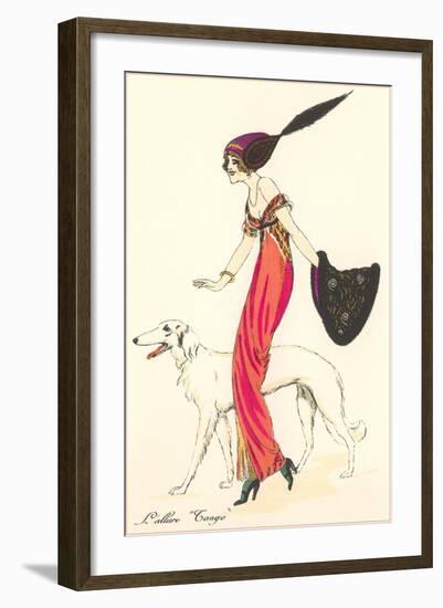 French Fashion, Borzoi-null-Framed Art Print