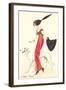 French Fashion, Borzoi-null-Framed Art Print