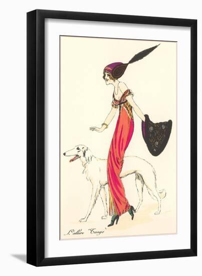 French Fashion, Borzoi-null-Framed Art Print