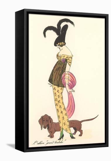 French Fashion, Dachshund-null-Framed Stretched Canvas