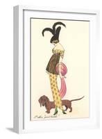 French Fashion, Dachshund-null-Framed Art Print