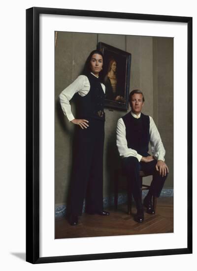 French Fashion Designer Bernard Lanvin and His Wife, Meryl, Louvre, Paris, France, 1968-Bill Ray-Framed Photographic Print