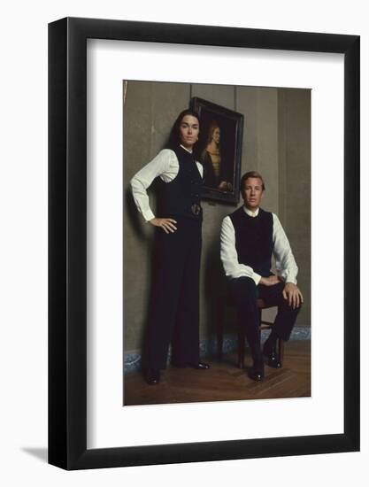 French Fashion Designer Bernard Lanvin and His Wife, Meryl, Louvre, Paris, France, 1968-Bill Ray-Framed Photographic Print