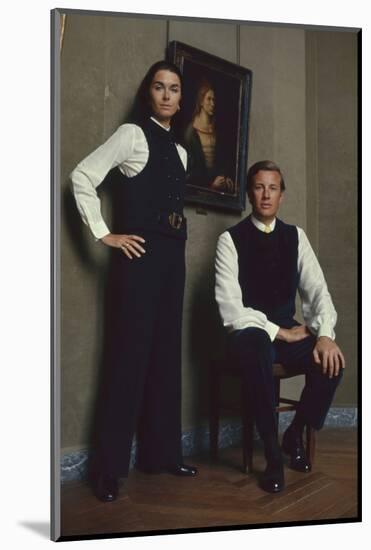 French Fashion Designer Bernard Lanvin and His Wife, Meryl, Louvre, Paris, France, 1968-Bill Ray-Mounted Photographic Print