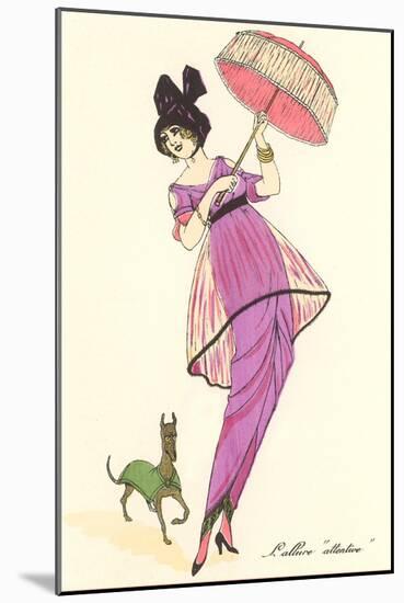 French Fashion, Dog-null-Mounted Art Print