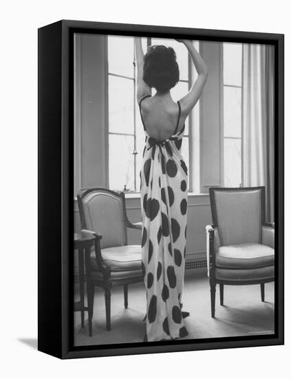 French Fashion Evening Dresses Sold at Ohrbach's-Ralph Morse-Framed Stretched Canvas