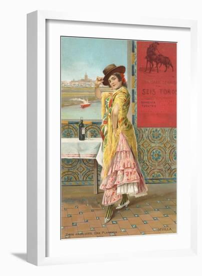 French Fashion, Flamenco Dancer-null-Framed Art Print