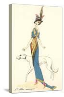 French Fashion, Greyhound-null-Stretched Canvas