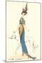 French Fashion, Greyhound-null-Mounted Art Print