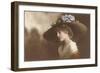 French Fashion, Huge Hat with Flowers-null-Framed Art Print