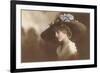 French Fashion, Huge Hat with Flowers-null-Framed Art Print