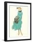 French Fashion Illustration-null-Framed Art Print