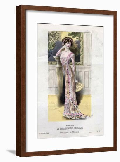 French Fashion, Magazine Plate, Spain, 1909-null-Framed Giclee Print