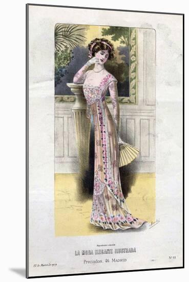 French Fashion, Magazine Plate, Spain, 1909-null-Mounted Giclee Print