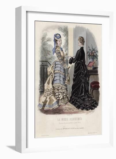 French Fashion Plate, Late 19th Century-null-Framed Giclee Print