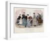 French Fashion Plate, Late 19th Century-null-Framed Giclee Print