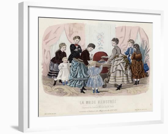 French Fashion Plate, Late 19th Century-null-Framed Giclee Print