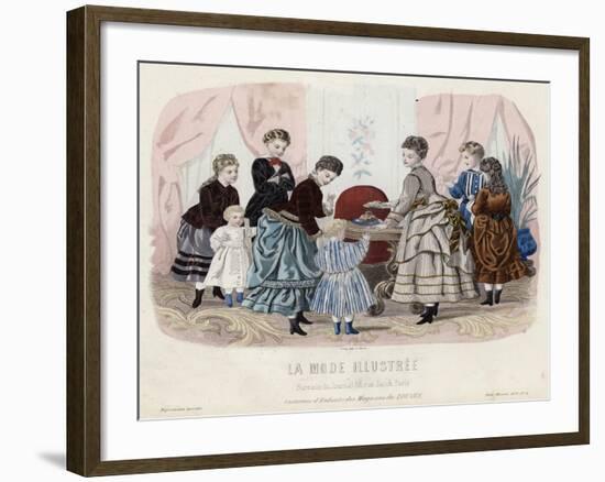 French Fashion Plate, Late 19th Century-null-Framed Giclee Print