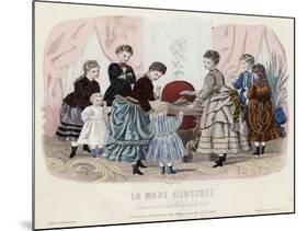 French Fashion Plate, Late 19th Century-null-Mounted Giclee Print