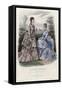 French Fashion Plate, Late 19th Century-null-Framed Stretched Canvas